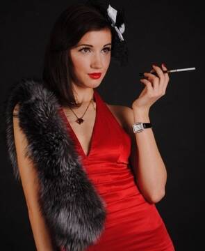 lady in red